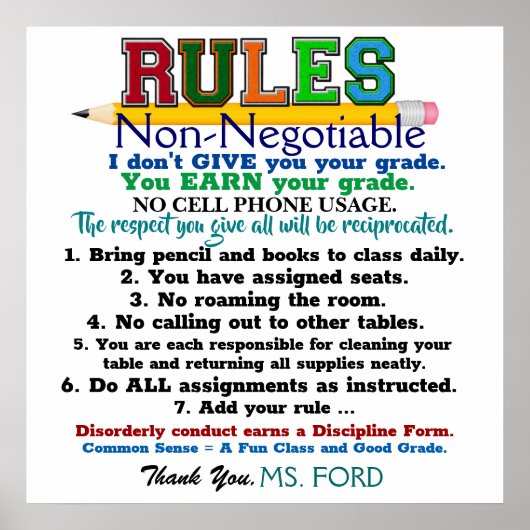 Het Poster van de nieuwe Versie School voor lerare (Voorkant)