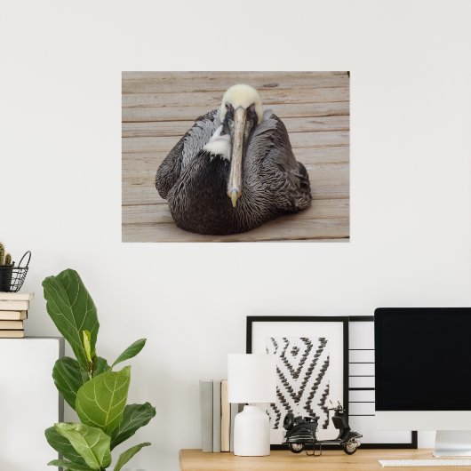 Het Poster van de Ornery Pelican (Thuiskantoor)
