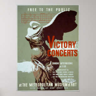 Het poster van de overwinning van WPA
