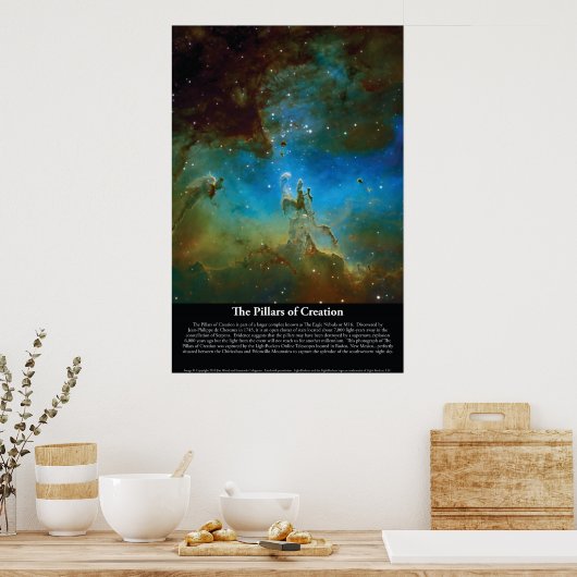 Het Poster van de Pillars of Creation (M16) (Keuken)