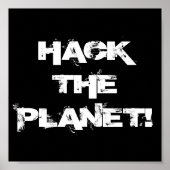 Het poster van de planeet hacken (Voorkant)