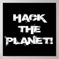 Het poster van de planeet hacken