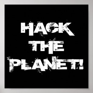 Het poster van de planeet hacken