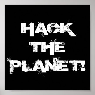 Het poster van de planeet hacken