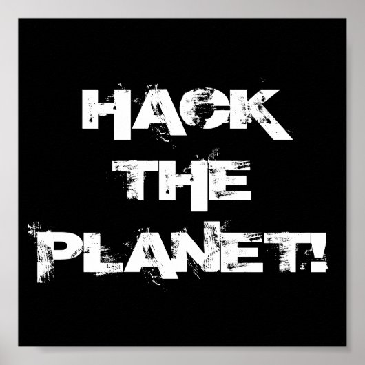 Het poster van de planeet hacken (Voorkant)