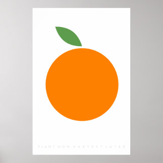 Het Poster van de Retro van het Sinaasappel 60 cit