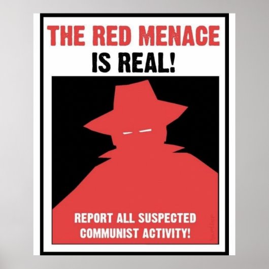 Het Poster van de Rode Menace Propaganda (Voorkant)