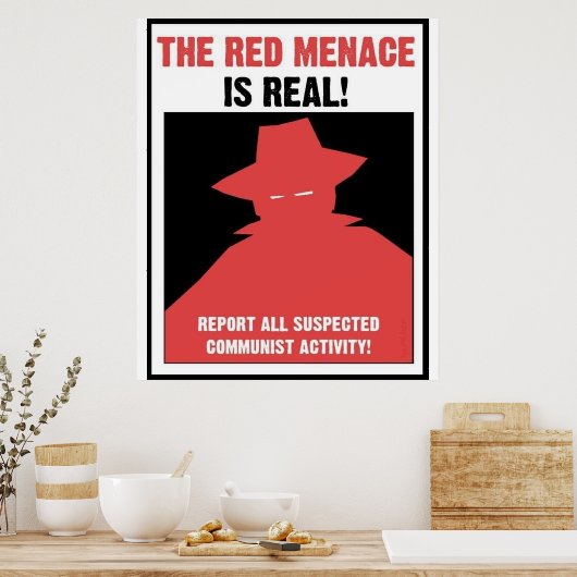 Het Poster van de Rode Menace Propaganda (Keuken)