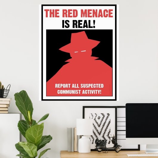 Het Poster van de Rode Menace Propaganda (Thuiskantoor)