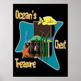 Het poster van de schatkist van de oceaan