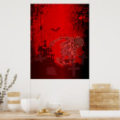 Het poster van de skeletskater (Keuken)