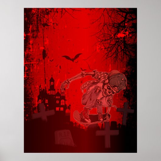 Het poster van de skeletskater (Voorkant)