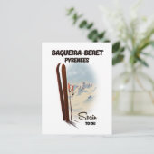 Het poster van de skigebieden Baqueira-Beret Spanj Briefkaart (Staand voorkant)