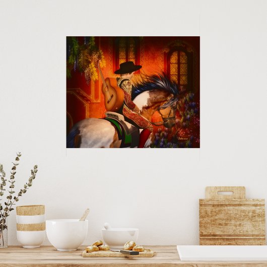 Het poster van de Spaanse Singer VANAF 14.95 uur (Keuken)