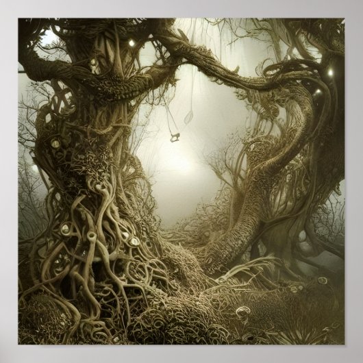 Het Poster van de Spellbound Tree Fantasy Art (Voorkant)