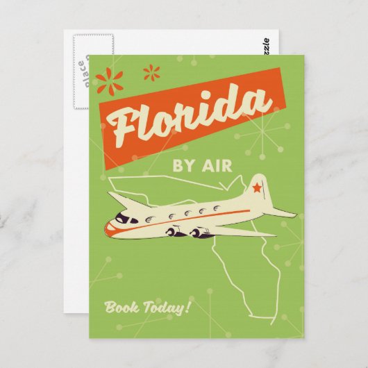 Het poster van de staat Florida. Briefkaart (Voorkant / Achterkant)