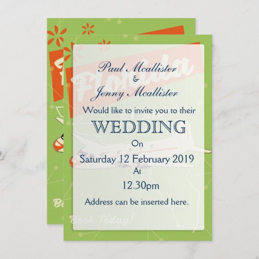 Het poster van de staat Florida. Kaart (Voorkant / Achterkant)