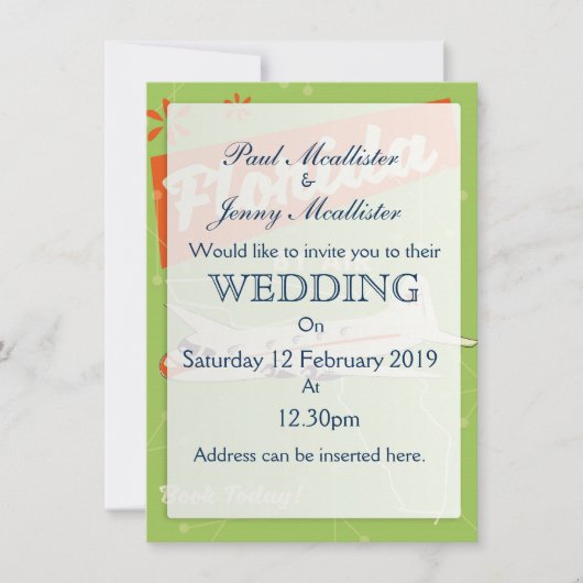 Het poster van de staat Florida. Kaart (Voorkant)