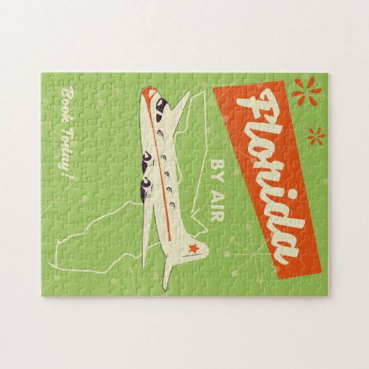 Het poster van de staat Florida. Legpuzzel (Horizontaal)