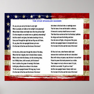 Het poster van de ster spangled banner