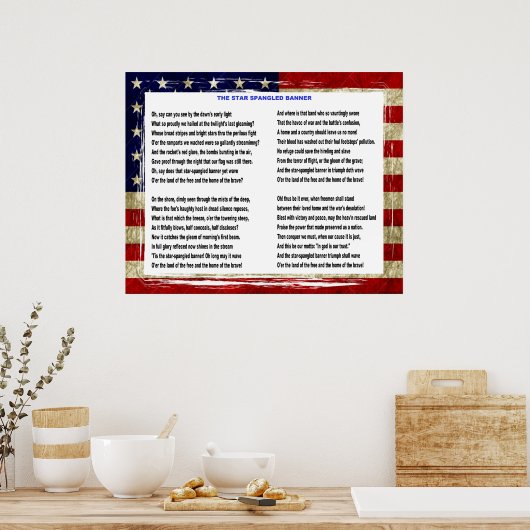Het poster van de ster spangled banner (Keuken)