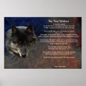 Het Poster van de TALE-kunst van de TWEE WOLVES CH (Voorkant)