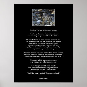 Het Poster van de TALE-kunst van de TWEE WOLVES CH