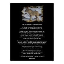 Het Poster van de TALE-kunst van de TWEE WOLVES CH