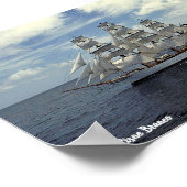 Het Poster van de Tall Ship Cisne Branco van Brazi (Hoek)