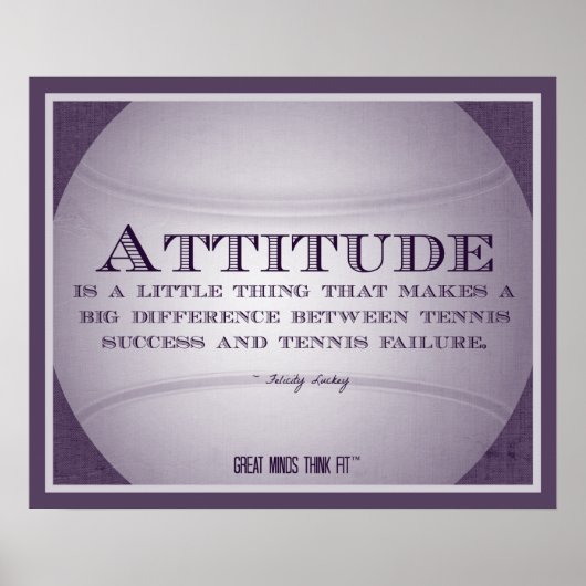 Het Poster van de tennis met Citaat 010 (Voorkant)