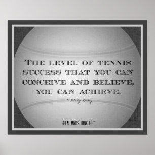 Het Poster van de tennis met Citaat 014