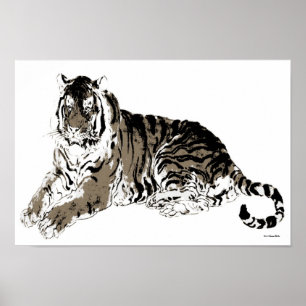 Het Poster van de tijger verzachten