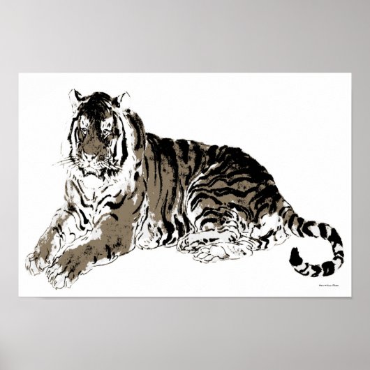 Het Poster van de tijger verzachten (Voorkant)