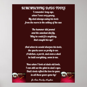 HET poster VAN DE TOOLS VAN DADS VAN POEM HERSTELT