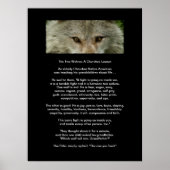 Het Poster van de twee WOLVES CHEROKEE LESSON Art (Voorkant)