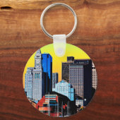 Het Poster van de Verenigde Staten van Boston van  Sleutelhanger (Voorkant)