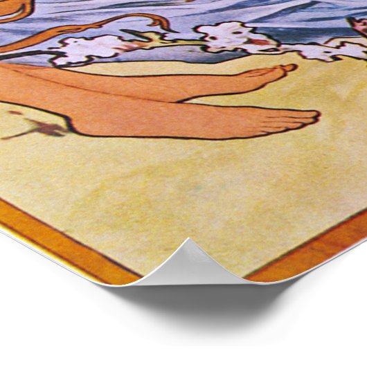 Het Poster van de vier seizoenen door Mucha (Hoek)