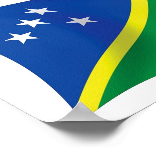 Het Poster van de vlag van de Salomonseilanden (Hoek)