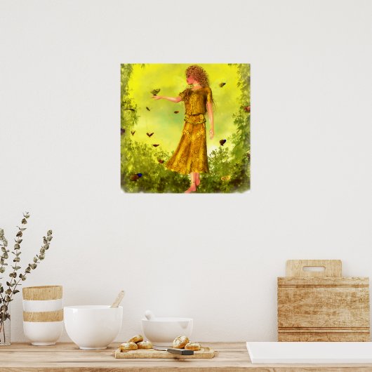 Het Poster van de vlinder (Keuken)