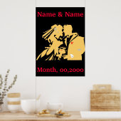 Het Poster van de weddenschap, geeft Tekst uit (Keuken)