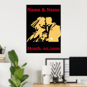 Het Poster van de weddenschap, geeft Tekst uit (Thuiskantoor)