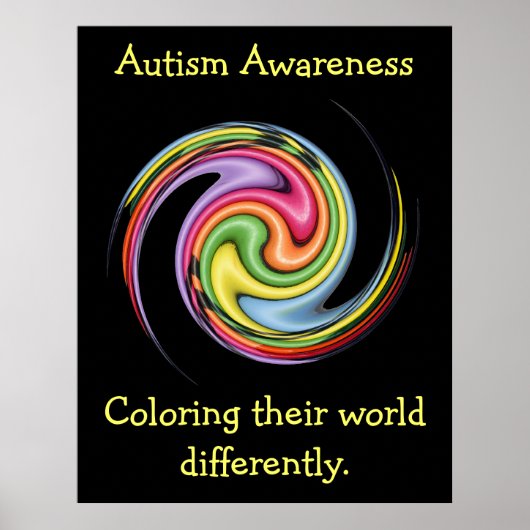 Het Poster van de wereld verschillend kleuren (Voorkant)