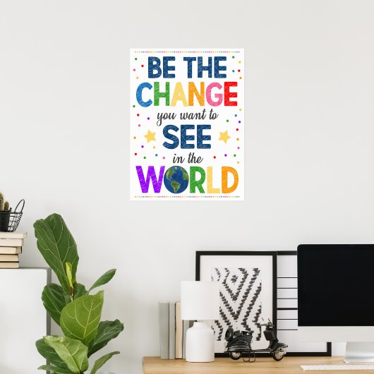 Het Poster van de wijzigingsregenboog (Thuiskantoor)