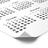 HET Poster van de witte kalender van KISS 2017 (Hoek)