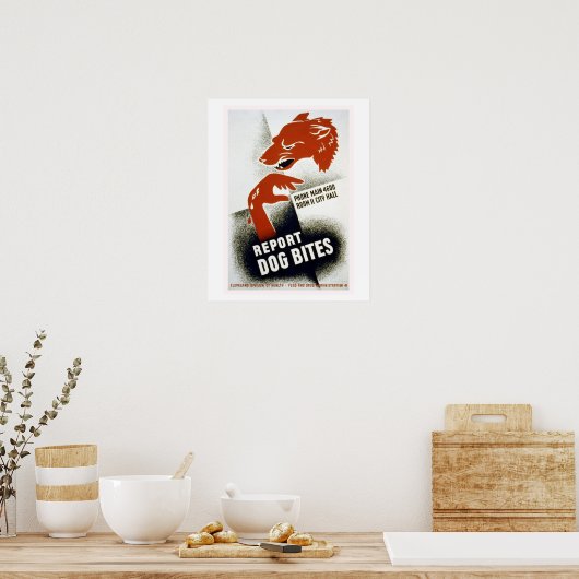 Het Poster van Dog Bites  WPA (Keuken)