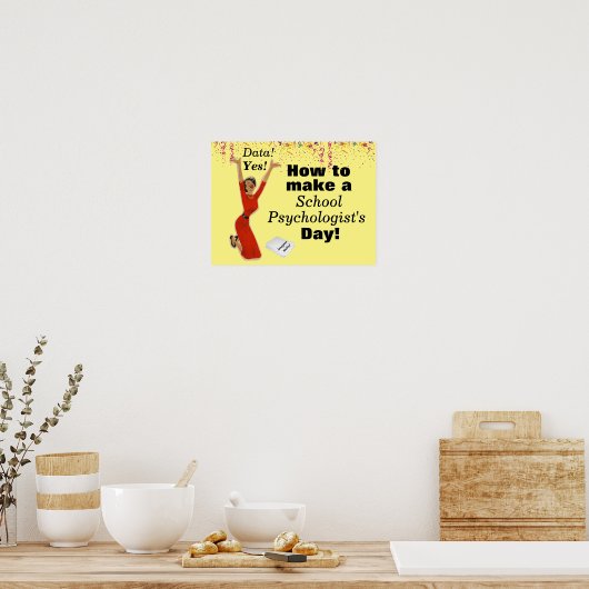 Het Poster van Happy School Psycholoog (Keuken)