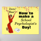 Het Poster van Happy School Psycholoog (Voorkant)