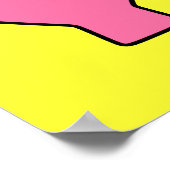 Het Poster van het alfabet, verander de Achtergron (Hoek)