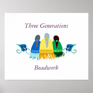 Het Poster van het Beadwork van drie Generaties