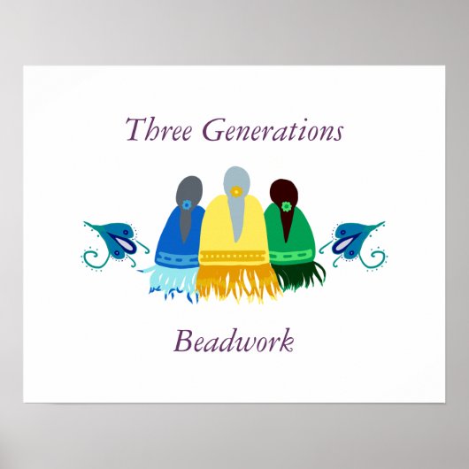 Het Poster van het Beadwork van drie Generaties (Voorkant)